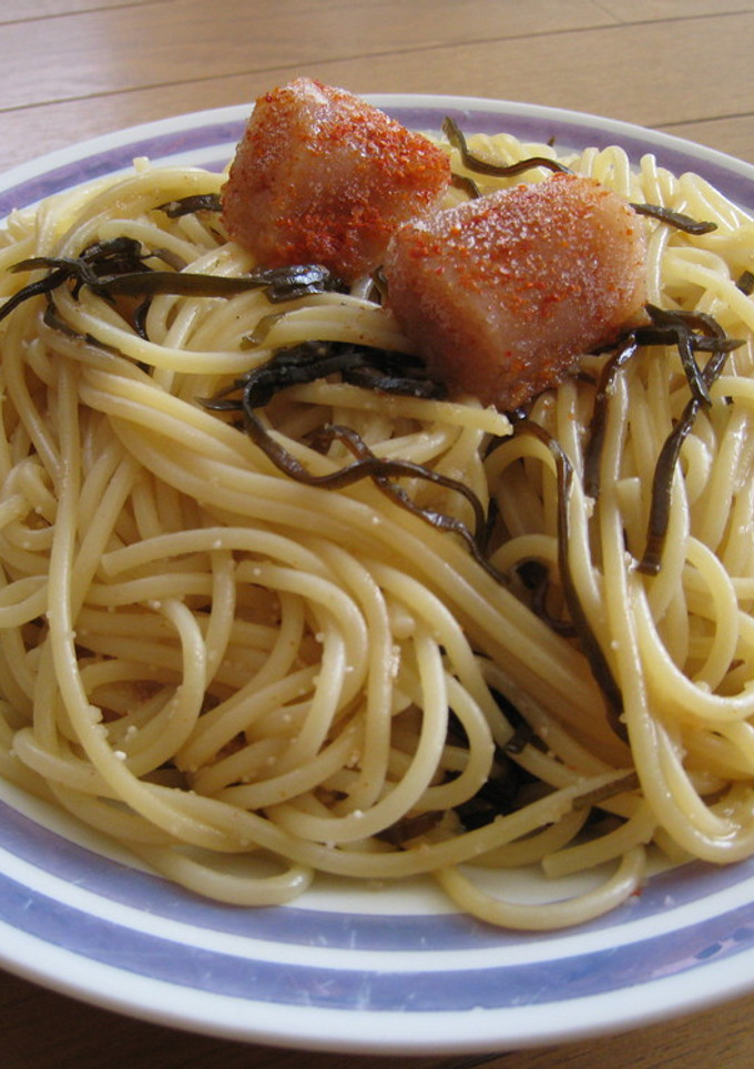 昆布の佃煮で！　激旨！簡単めんたいこスパ-レシピのメイン写真