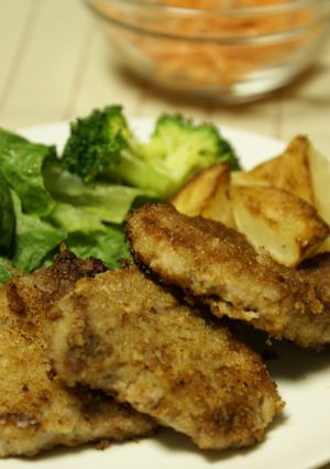 豚モモ肉で♪ヘルシーやわらか豚カツ-レシピのメイン写真