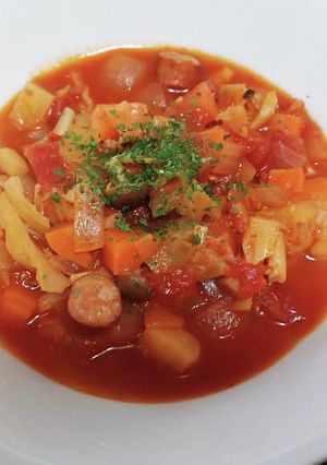 超簡単！野菜たっぷりミネストローネ！-レシピのメイン写真