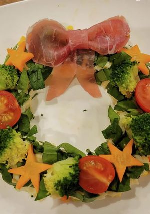 食べられるクリスマスリース-レシピのメイン写真