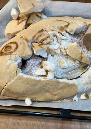 家庭科の先生より　大きな鯛の塩釜焼き-レシピのメイン写真