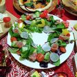 クリスマス☆華やかリースサラダ♪