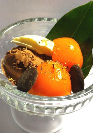 金柑の白ワイン煮砂糖無し+アイス+赤山椒-レシピのメイン写真