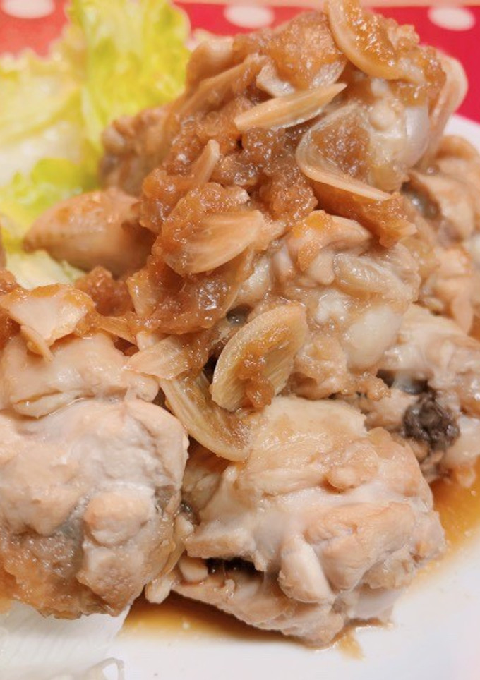 *手羽元のにんにく玉ねぎソース煮*-レシピのメイン写真