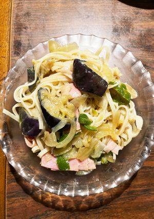 和風ガーリック米粉＆玄米パスタ-レシピのメイン写真