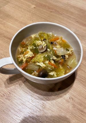 キャベツとしめじのたまごスープ-レシピのメイン写真