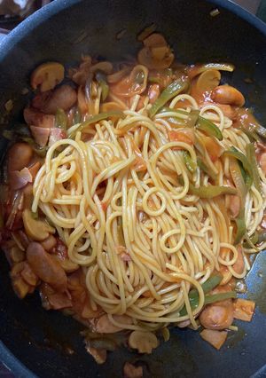 極太ナポリタン-レシピのメイン写真