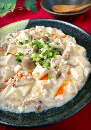 牛乳活用⭐︎鶏ひき肉の白麻婆豆腐-レシピのメイン写真