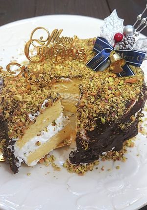 業ス台湾カステラでチョコピスタチオケーキ-レシピのメイン写真