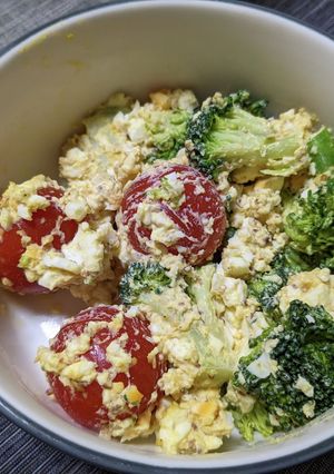 ブロッコリーとミニトマトのタマゴサラダ-レシピのメイン写真