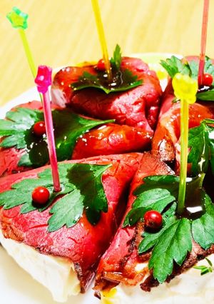 カマンベールチーズのローストビーフ包み♪-レシピのメイン写真