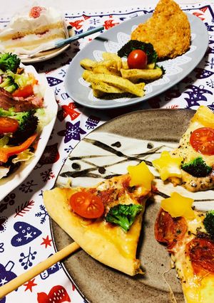 クリスマスツリーピザ-レシピのメイン写真