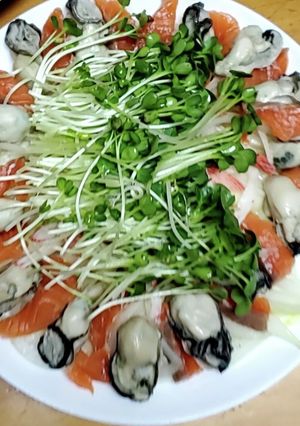 牡蠣とサーモンのカルパッチョ-レシピのメイン写真