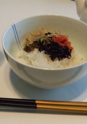 ほんだしで簡単♪明太高菜茶漬け〜〆めし★-レシピのメイン写真