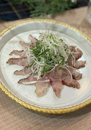 鯛の黒胡椒 昆布じめ-レシピのメイン写真