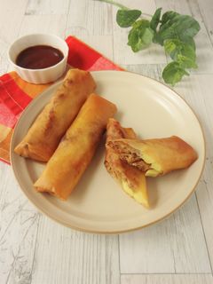 ハンバーグとフライドポテトの春巻き-レシピのメイン写真