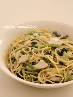 鶏ハムとほうれん草のパスタ-レシピのメイン写真