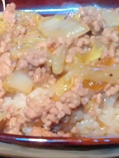 白菜と挽肉の柚子こしょう丼-レシピのメイン写真