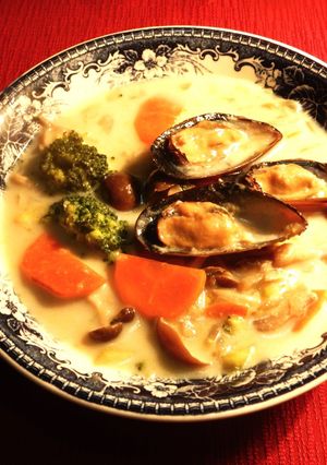 豪華ホワイトシチュー・貝とキノコのうま味-レシピのメイン写真