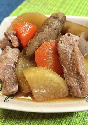 豚肉と根菜の煮物！大根人参も柔らか圧力鍋-レシピのメイン写真
