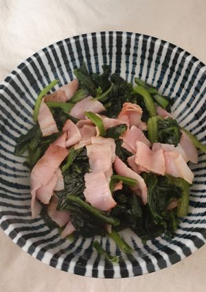 簡単★ほうれん草とベーコンのレンジソテー-レシピのメイン写真