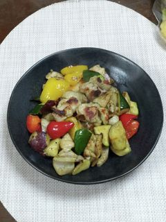 バジルソースチキンと野菜のソテー-レシピのメイン写真