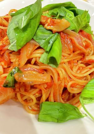トマトとにんにくのパスタ-レシピのメイン写真