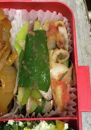 長ネギだけ!ごま油炒め明太和え-レシピのメイン写真