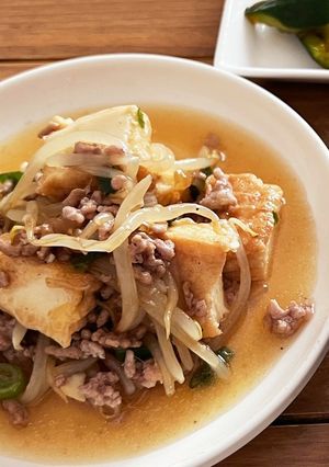 厚揚げ豆腐のもやしあんかけ-レシピのメイン写真