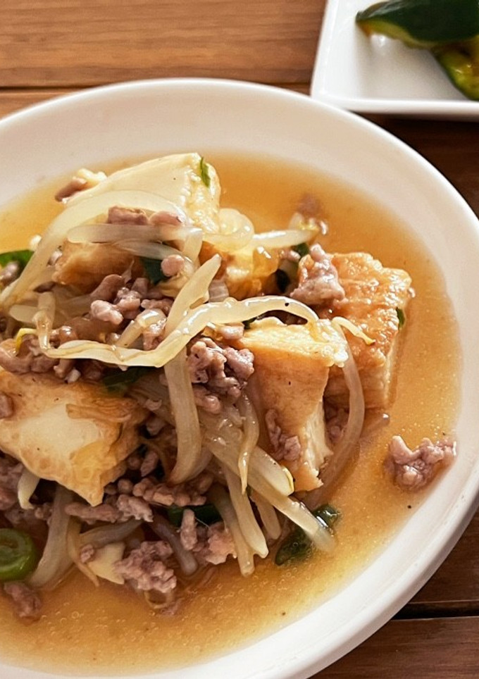 厚揚げ豆腐のもやしあんかけ-レシピのメイン写真