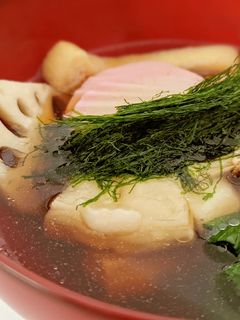 出汁との相性抜群!すじ青のりの贅沢お雑煮-レシピのメイン写真
