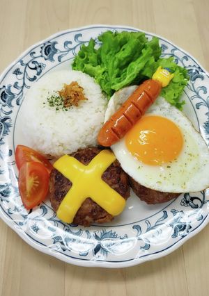 簡単！ハンバーグプレート-レシピのメイン写真