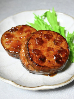 お煮しめの蓮根で作るはさみ焼き-レシピのメイン写真