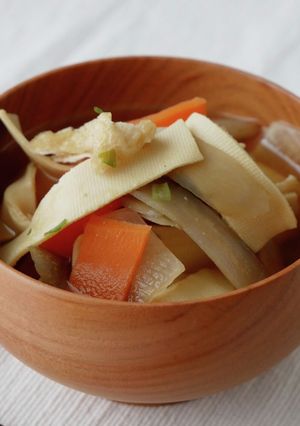 低糖質。豆腐干だんご汁風味噌汁-レシピのメイン写真