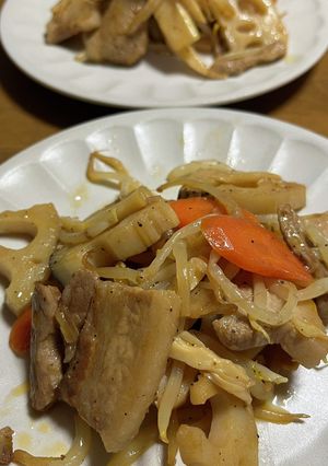 豚肉とレンコンの簡単炒め-レシピのメイン写真