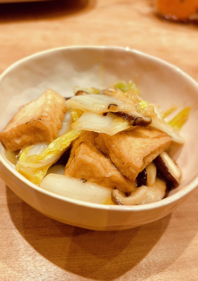 白菜きのこ絹揚げのあんかけ炒め-レシピのメイン写真