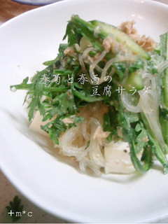 春菊と春雨の豆腐サラダ♡-レシピのメイン写真