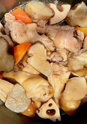菊芋と手羽元の煮物-レシピのメイン写真