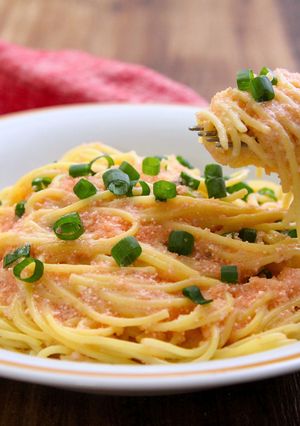 レンジで簡単！濃厚明太クリームパスタ-レシピのメイン写真