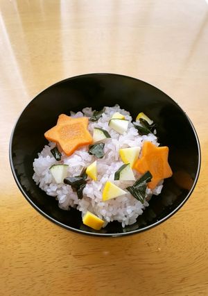 金時草のパープルちらし寿司-レシピのメイン写真