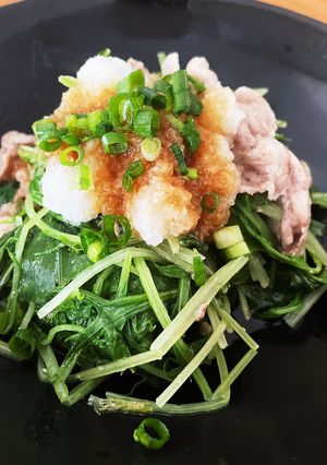 簡単★水菜と豚肉蒸し(無水鍋QC使用)-レシピのメイン写真