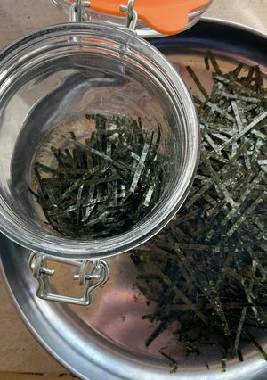 パスタマシンを使って【刻み海苔】-レシピのメイン写真
