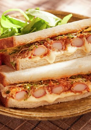 カニカマチリソースチーズサンドイッチ-レシピのメイン写真