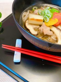 ネギと椎茸の香り豊かな年越しそば-レシピのメイン写真