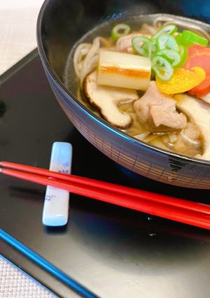 ネギと椎茸の香り豊かな年越しそば-レシピのメイン写真