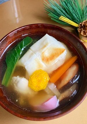 ボーンブロススープのお雑煮-レシピのメイン写真