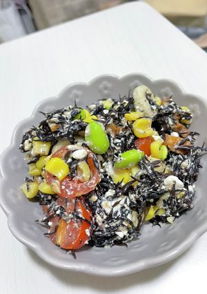ひじきとカッテージチーズの甘味噌サラダ-レシピのメイン写真