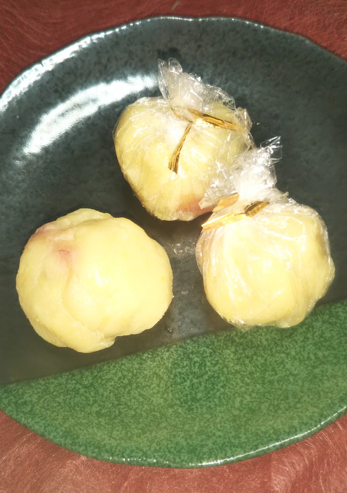 さつまいもとリンゴのきんとん団子柚子風味-レシピのメイン写真