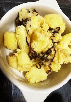 不味い！塩昆布ポテサラマヨなし油なし-レシピのメイン写真