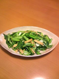 小松菜と油揚げの炒め煮-レシピのメイン写真